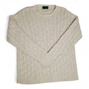 💥 Ralph Lauren Women's Cream Cable Knit Crewneck Sweater